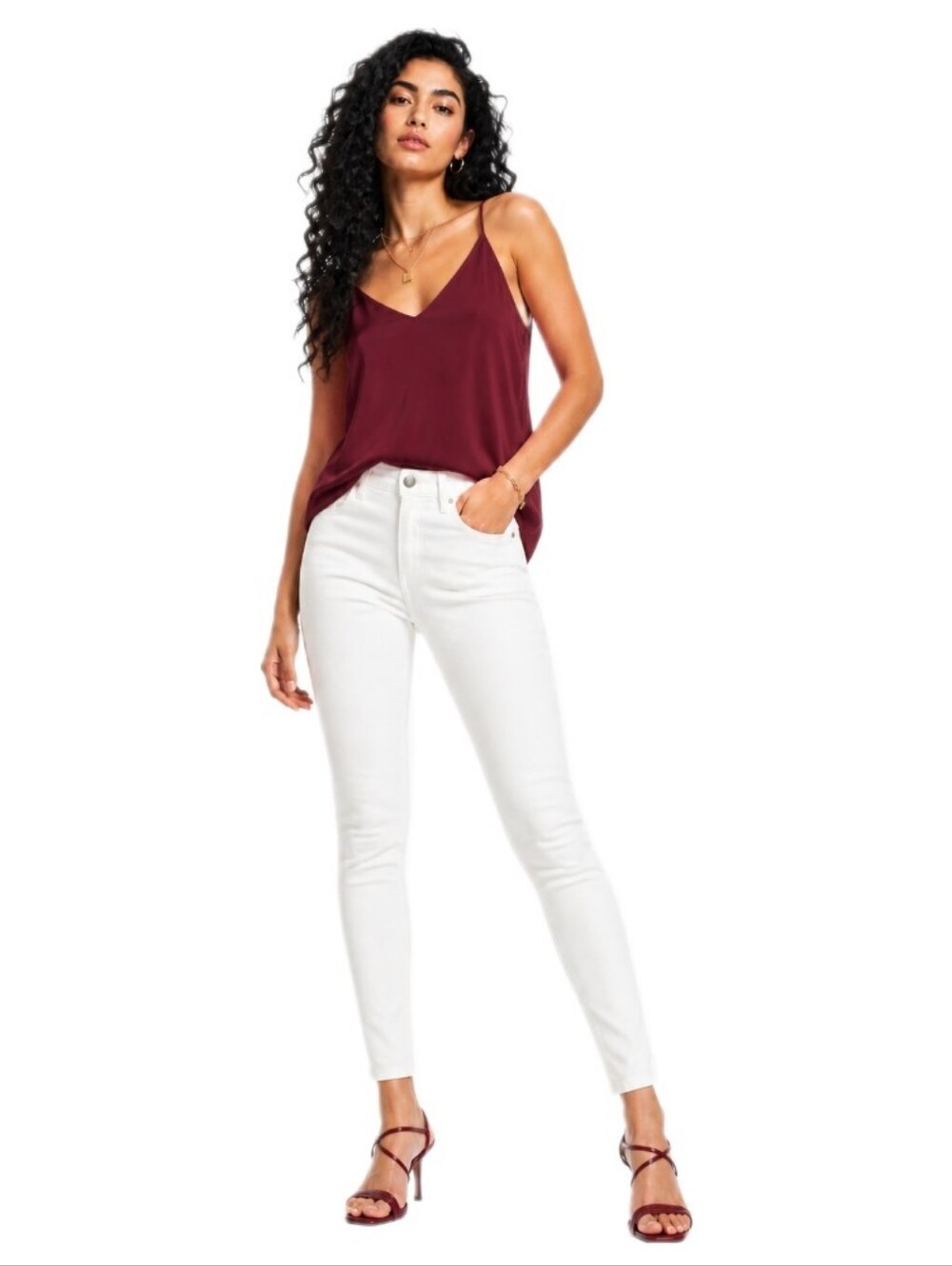 Apperloth A NWT White Coated High Rise Skinny Jeans Women's Large